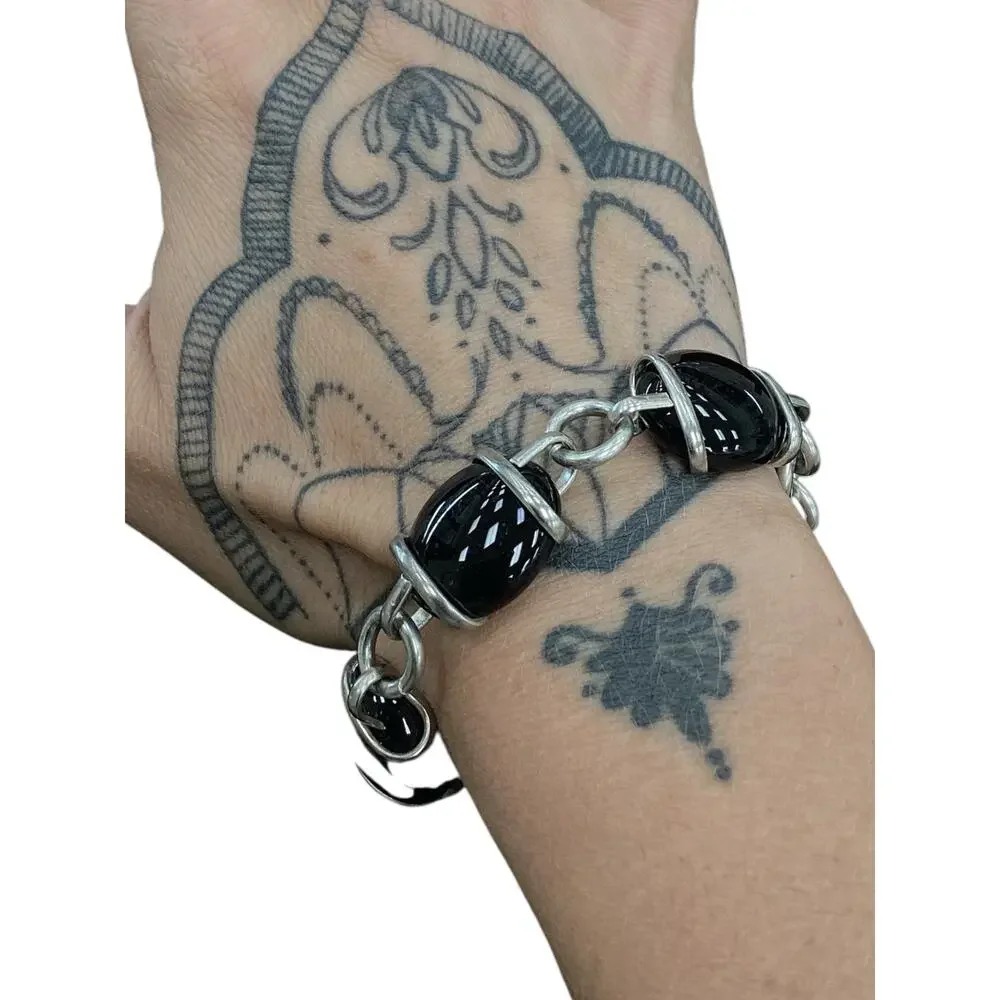 Onyx Sterling Silver Bracelet